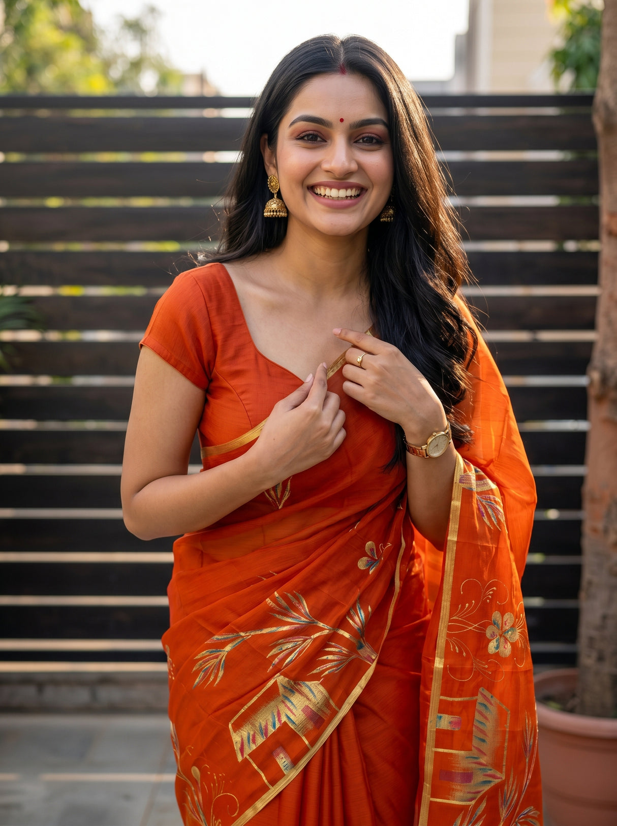 MIMOSA Saree Saree — pose 10 styling detail