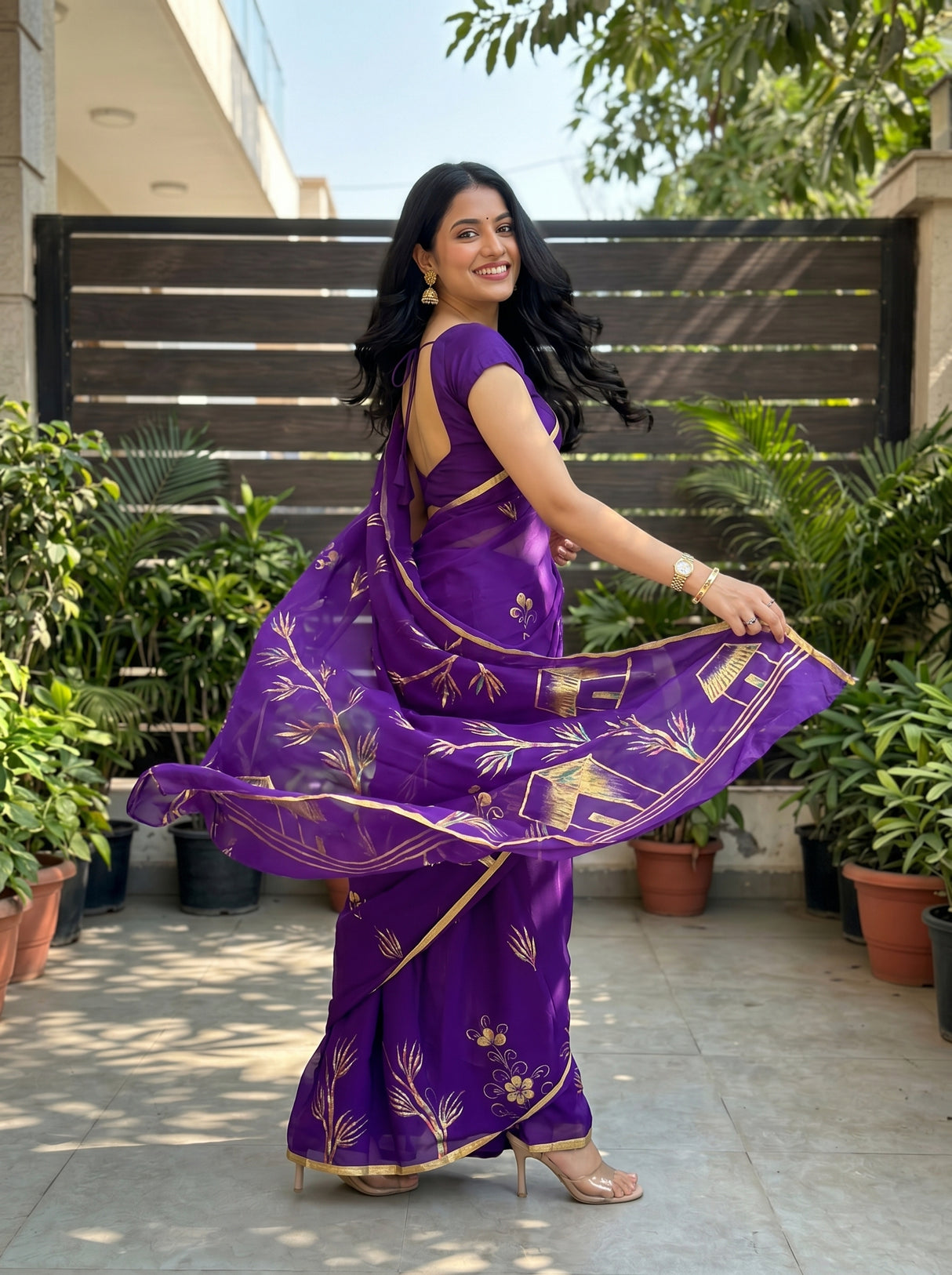 MIMOSA Saree Saree — pose 9 styling detail