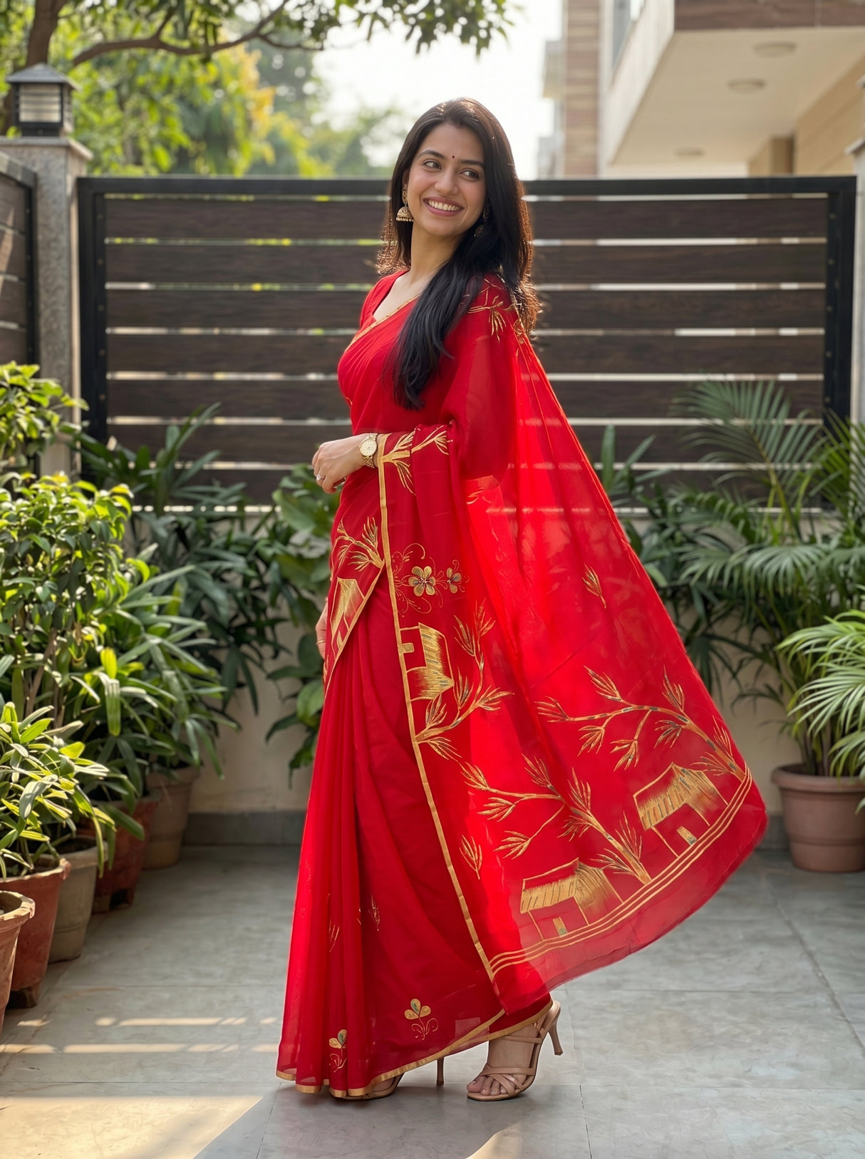 MIMOSA Saree Saree — pose 9 styling detail