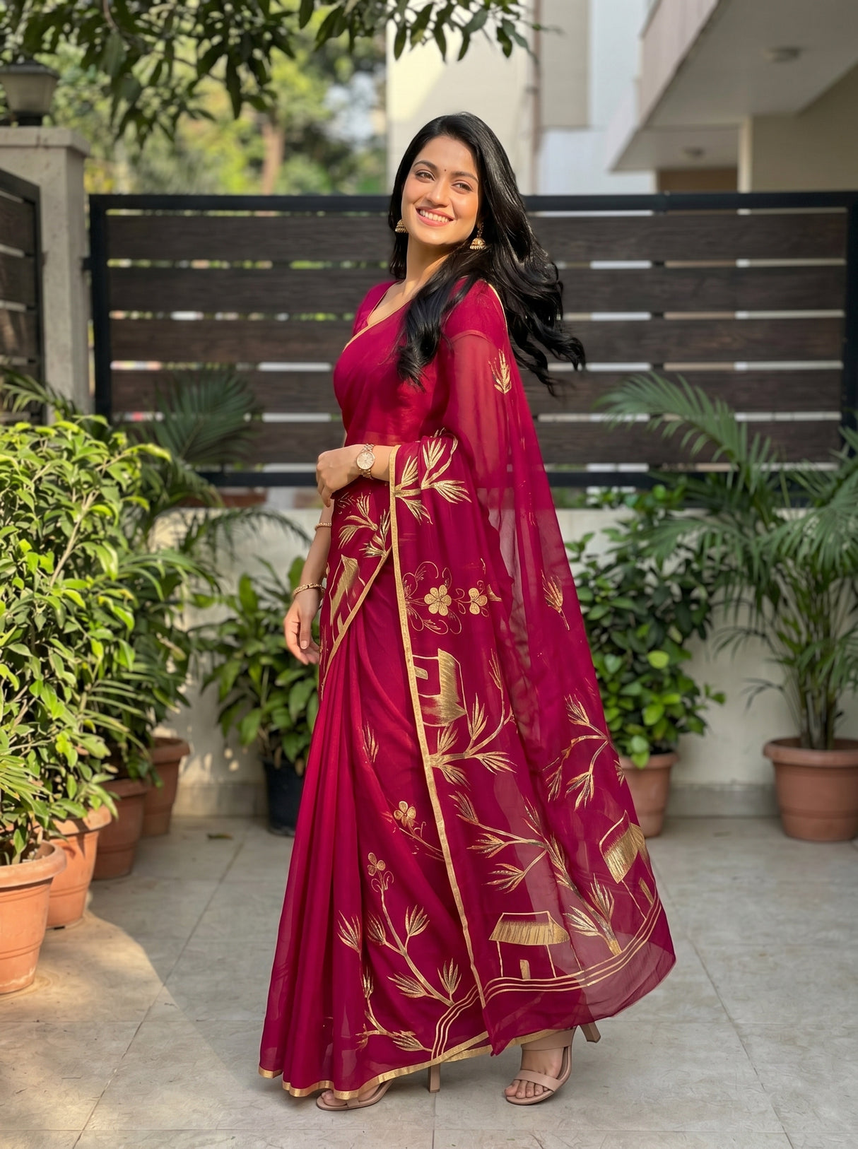 MIMOSA Saree Saree — pose 9 styling detail