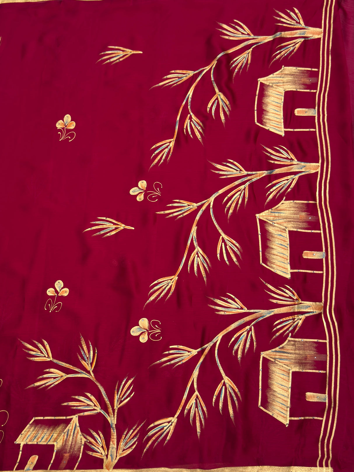 MIMOSA Saree Saree — pallu and zari work detail