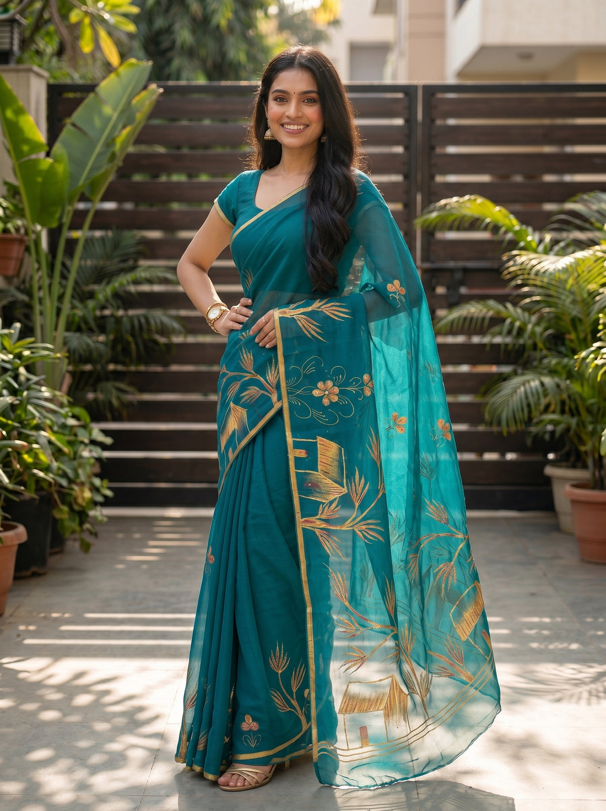 MIMOSA Saree Saree — pose 4 styling detail