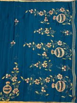 MIMOSA Saree Saree — pallu and zari work detail