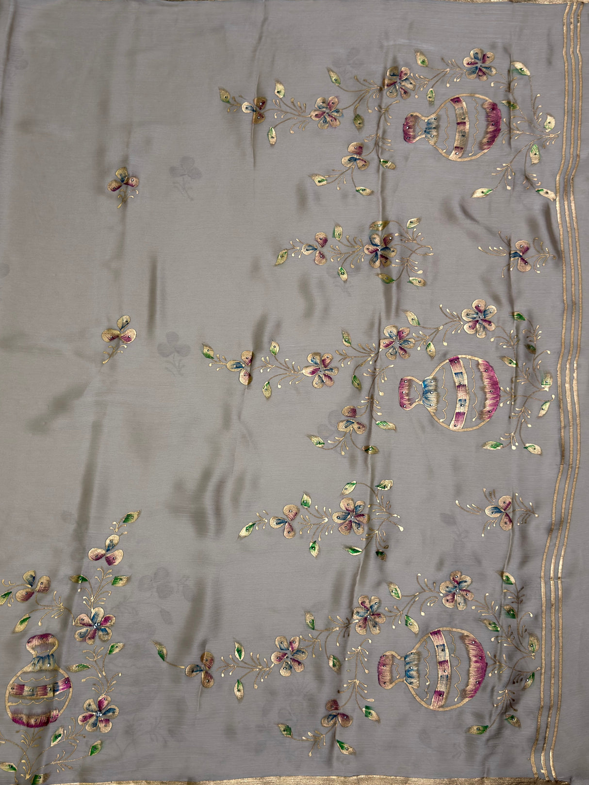 MIMOSA Saree Saree — pallu and zari work detail