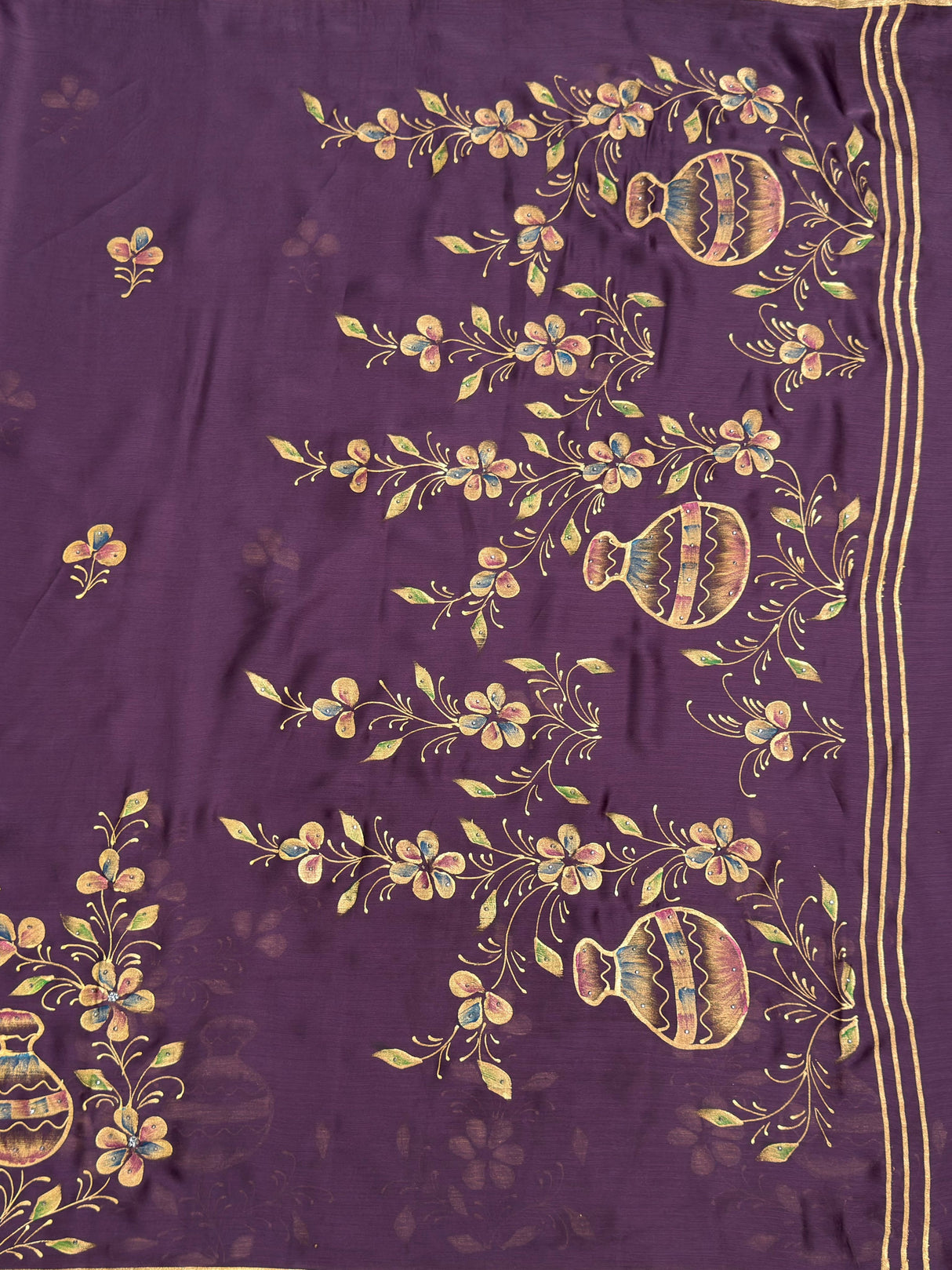 MIMOSA Saree Saree — pallu and zari work detail