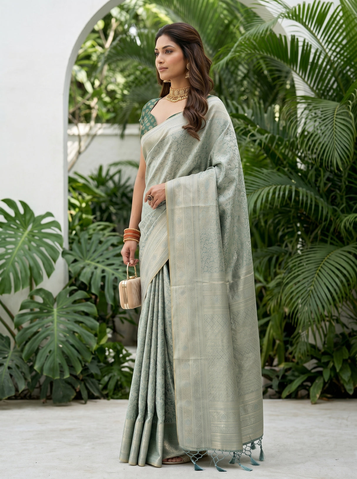 MIMOSA Saree Saree — pose 3 styling detail