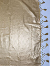 MIMOSA Mustard Kanjivaram Art Silk Saree — pallu and zari work detail