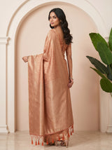 MIMOSA Peach Kanjivaram Art Silk Saree — pose 7 styling detail
