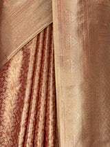 MIMOSA Peach Kanjivaram Art Silk Saree — fleets shot full lifestyle
