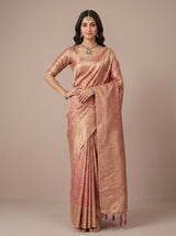 MIMOSA Pink Kanjivaram Art Silk Saree — pose 4 styling detail