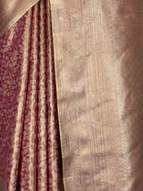 MIMOSA Pink Kanjivaram Art Silk Saree — fleets shot full lifestyle