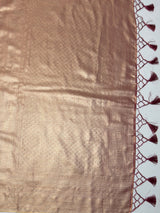 MIMOSA Pink Kanjivaram Art Silk Saree — pallu and zari work detail