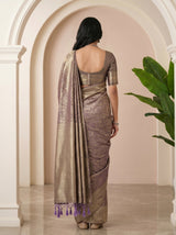 MIMOSA Violet Kanjivaram Art Silk Saree — pose 2 styling detail