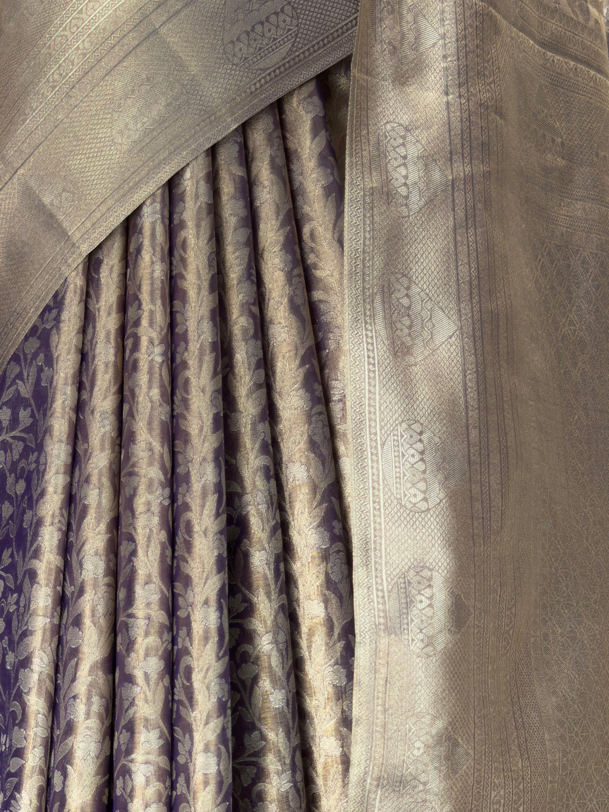 MIMOSA Violet Kanjivaram Art Silk Saree — fleets shot full lifestyle