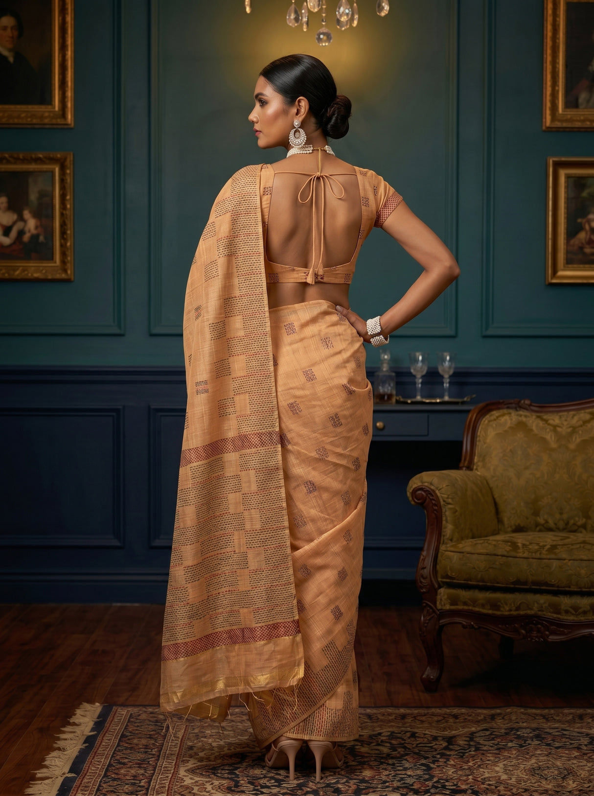 MIMOSA Saree Saree — pose 2 styling detail