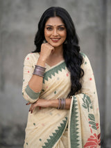 MIMOSA Maroon Saree Saree — pose 10 styling detail
