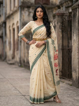 MIMOSA Maroon Saree Saree — pose 4 styling detail