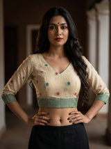 MIMOSA Rama Saree Saree — blouse close-up