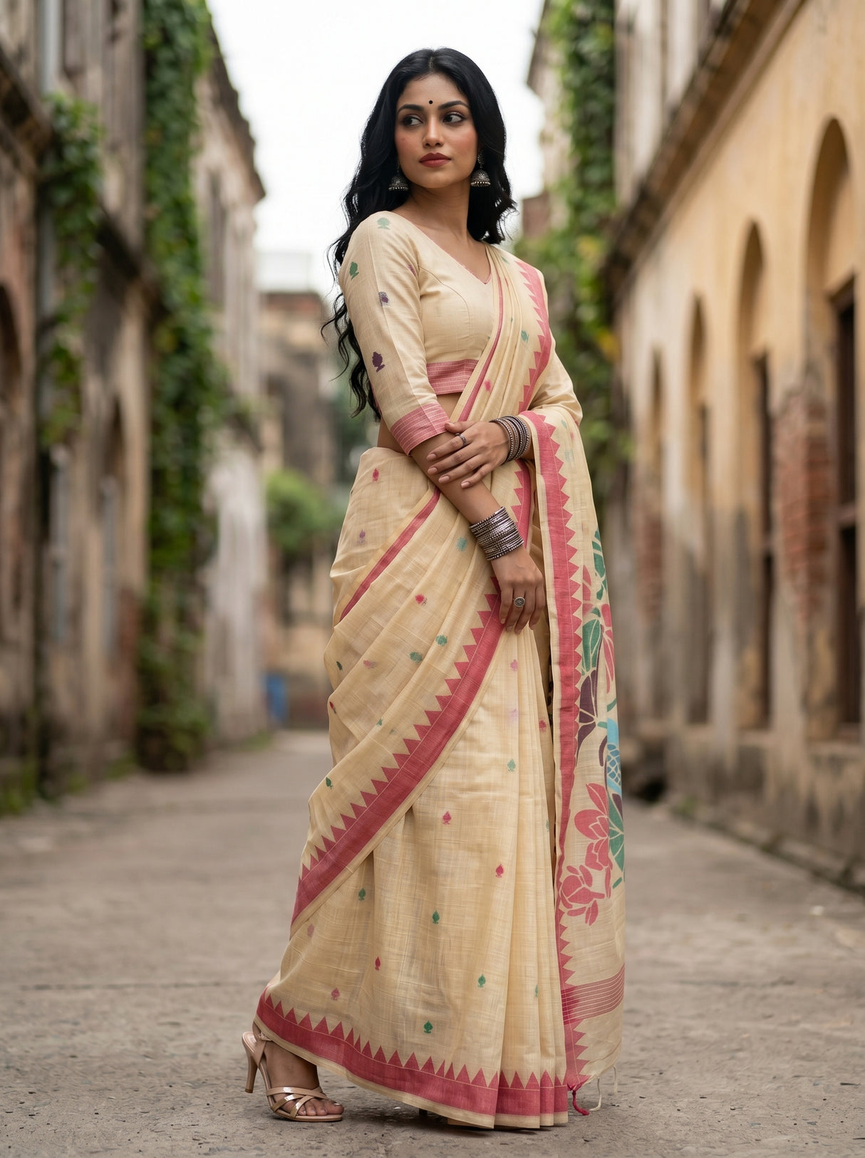 MIMOSA Rani Saree Saree — pose 5 styling detail