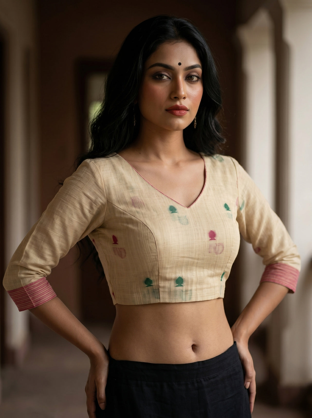 MIMOSA Rani Saree Saree — blouse close-up
