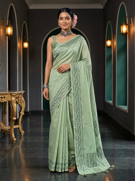 Pista  Saree