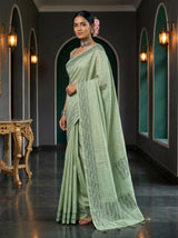 MIMOSA Pista Saree Saree — pose 9 styling detail