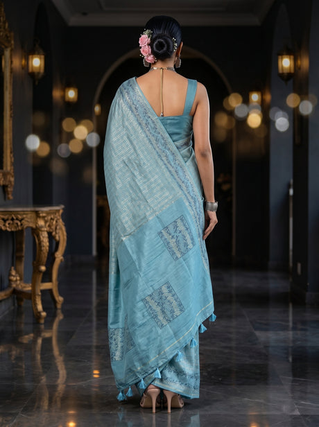 MIMOSA Sapphire Saree Saree — pose 2 styling detail