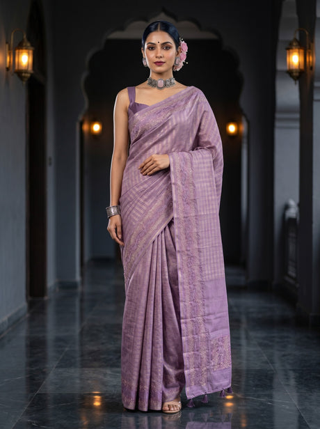 Violet  Saree