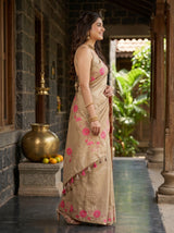 MIMOSA Chiku Saree Saree — pose 3 styling detail