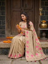 MIMOSA Chiku Saree Saree — pose 8 styling detail