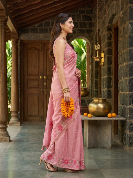 MIMOSA Gajari Saree Saree — pose 3 styling detail