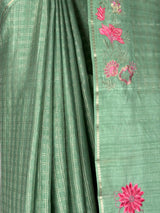 MIMOSA Pista Saree Saree — fleets shot full lifestyle