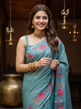 MIMOSA Sapphire Saree Saree — pose 10 styling detail