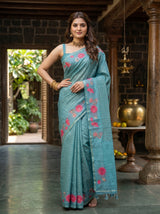 MIMOSA Sapphire Saree Saree — pose 4 styling detail