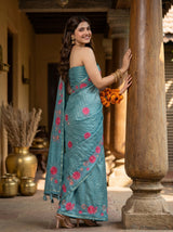 MIMOSA Sapphire Saree Saree — pose 7 styling detail