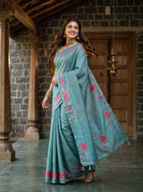 MIMOSA Sapphire Saree Saree — pose 9 styling detail