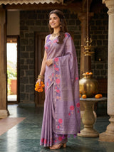 MIMOSA Violet Saree Saree — pose 3 styling detail