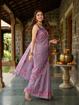 MIMOSA Violet Saree Saree — pose 9 styling detail