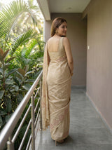 MIMOSA Chiku Saree Saree — pose 2 styling detail