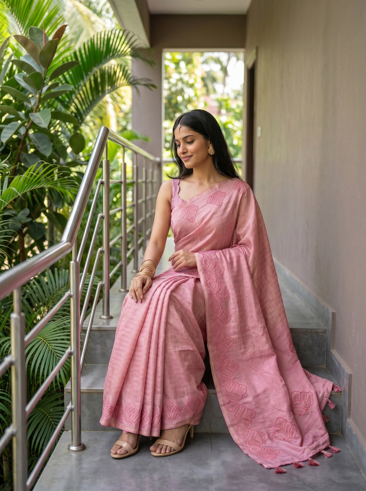 MIMOSA Gajari Saree Saree — pose 4 styling detail