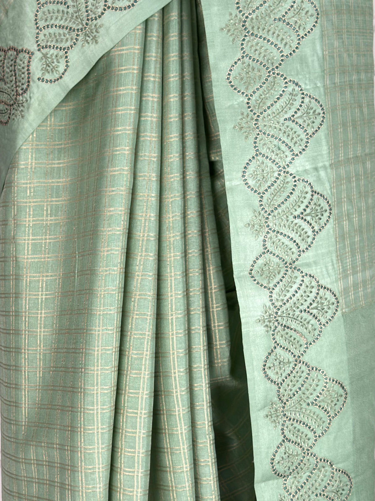 MIMOSA Pista Saree Saree — fleets shot full lifestyle
