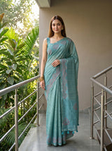 MIMOSA Sapphire Saree Saree — pose 10 styling detail