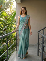 MIMOSA Sapphire Saree Saree — pose 6 styling detail