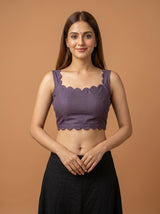 MIMOSA Violet Saree Saree — blouse close-up