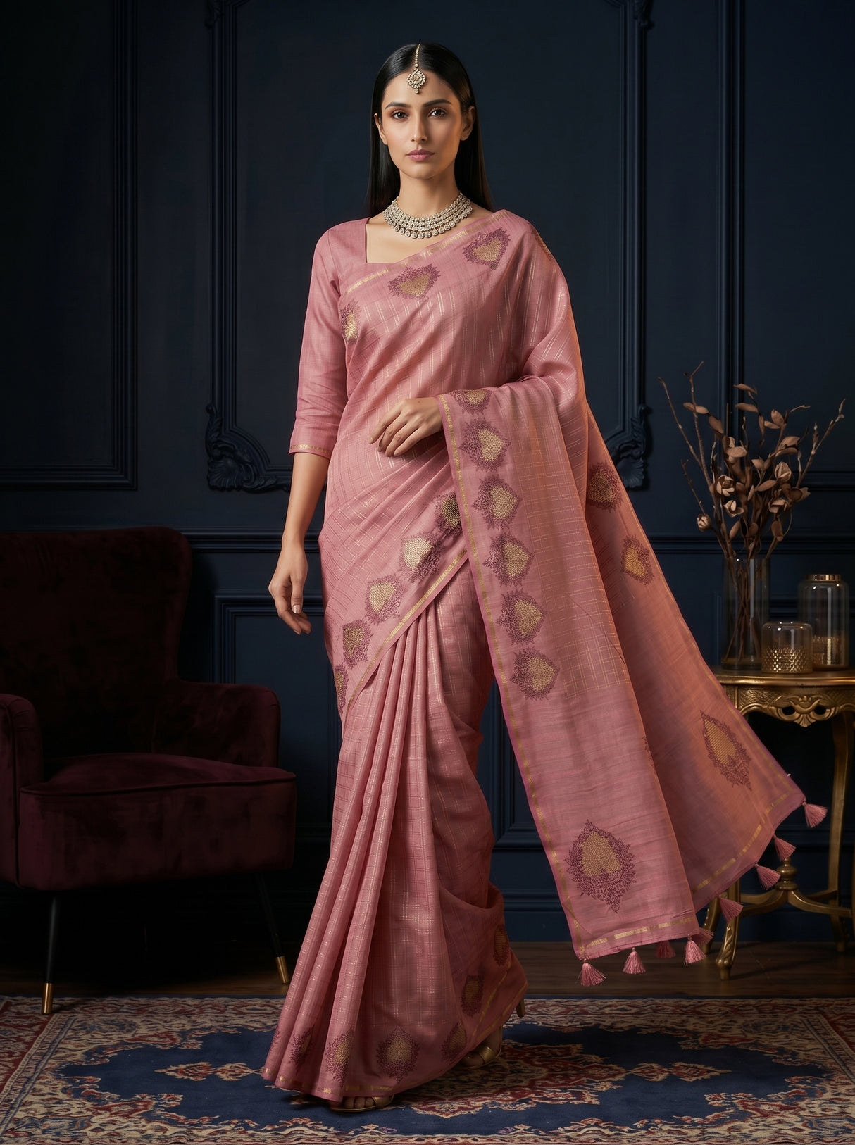 MIMOSA Gajari Saree Saree — pose 6 styling detail