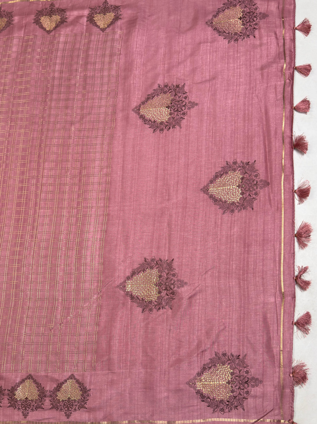 MIMOSA Gajari Saree Saree — pallu and zari work detail