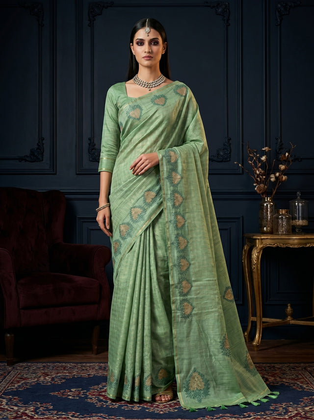 Pista  Saree