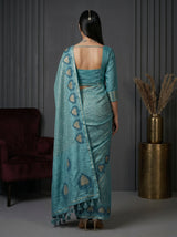 MIMOSA Sapphire Saree Saree — pose 2 styling detail