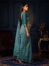 MIMOSA Sapphire Saree Saree — pose 3 styling detail