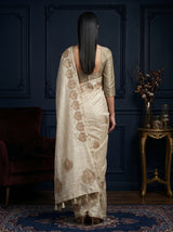 MIMOSA Tussar Saree Saree — pose 2 styling detail